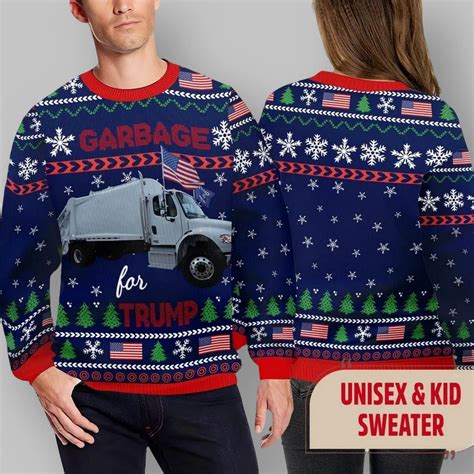 Garbage For Trump Ugly Christmas Sweater - Icestork