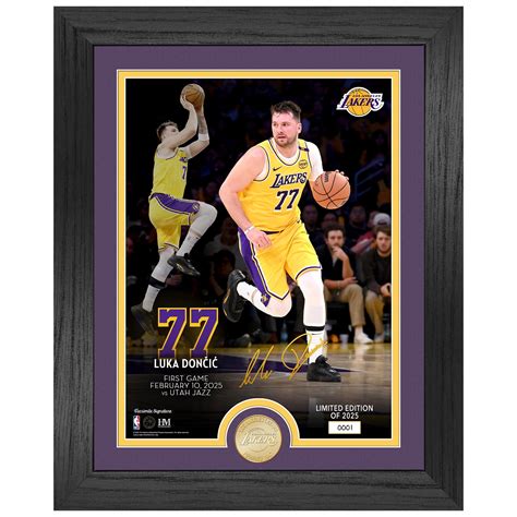 Highland Mint Luka Doncic Los Angeles Lakers First Game 13" x 16 ...