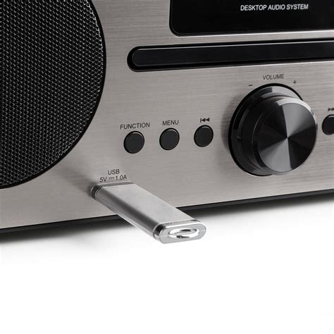 auna Harvard Micro Audio System Walnut Edition - DAB/DAB+ FM Radio ...