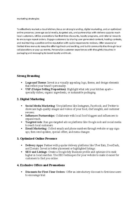 Business plan - marketing stratergies To effectively market a cloud ...