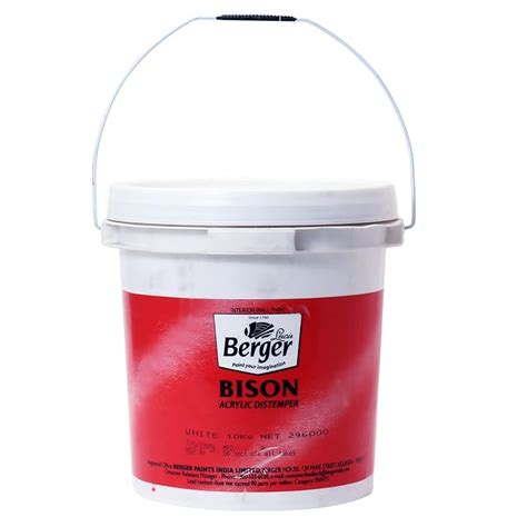 BERGER Bison Acrylic Distemper Color-White 10K : Amazon.in: Home ...