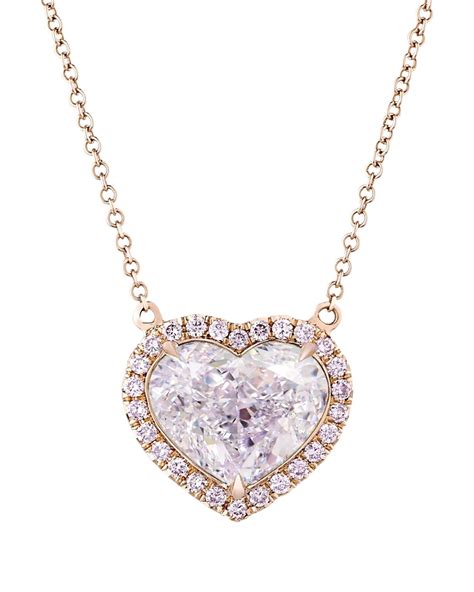GIA Certified 2 Carat Heart Shape Fancy Light Pink Diamond Pendant ...