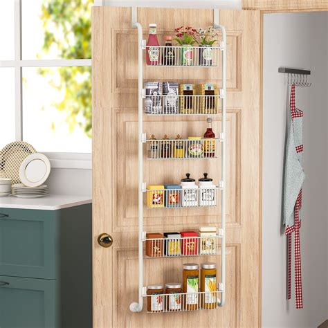 1Easylife 6-Tier Over the Door Pantry Organizer, Heavy-Duty Metal ...