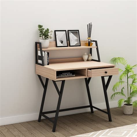 Study Table, Wood Study Table, Study Table with Open Shelf, Study Tabl ...