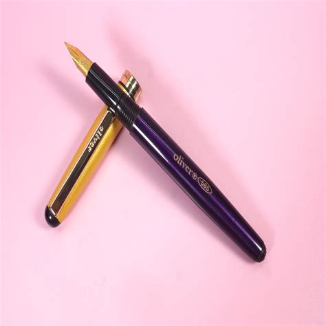 Oliver 585 Dark Violet Color Body with Sandal Color Cap and Gold Clip ...