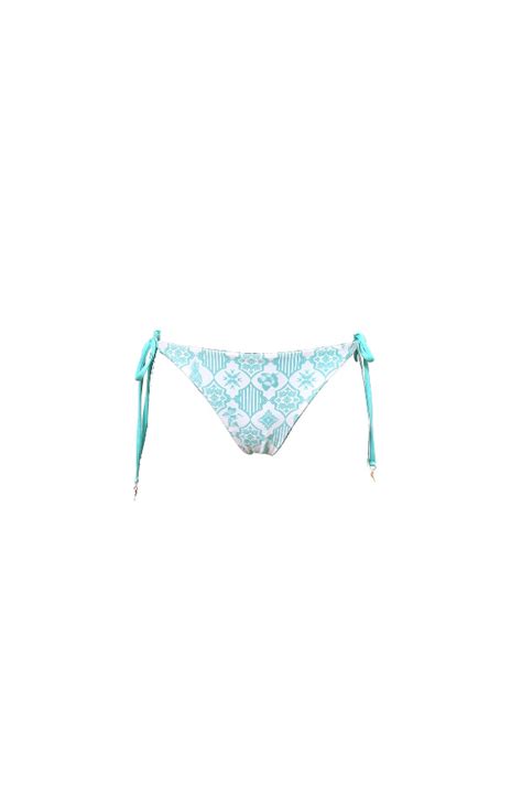 Women's Sustainable Aqua Azulejos Swim Bottom - Verandah