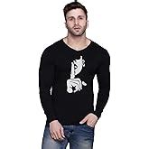 Buy Fashions Love Men Cotton Full Sleeve V Neck Dreams Printed T Shirt ...