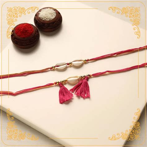Buy Shell Work Rakhi Online – Sea Shell Rakhis at iTokri