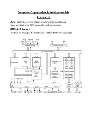 2001 70107124 COA 1 - COA practical 1 - PRACTICAL - 1 Aim: To study ...