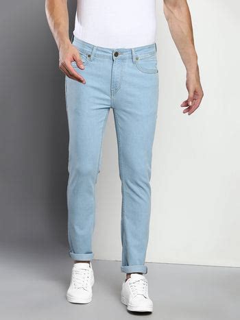 Men's Light Blue Slim Fit Mid Rise Denim Jeans – DENNIS LINGO
