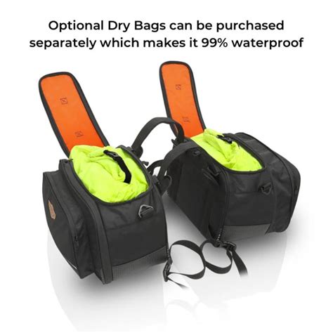 Combo 14: Stallion 65L Saddle Bags plus Shark Mini Universal 18L Tank ...