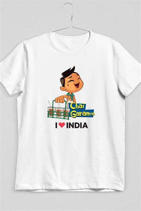 Chai Garam - Styched in India Graphic T-Shirt White Color – Styched Fashion