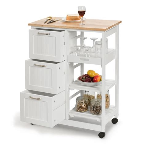 Buy Giantex Kitchen Island Cart, Home Bar Serving Cart, Kitchen Trolley ...