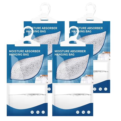 Moisture Absorber Packets 4 Pack Hanging Humidity Absorbers Closet ...