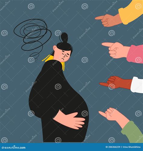 A Pregnant Underage Teenage Girl Is Sad And Does Not Know What To Do. Early Pregnancy And ...