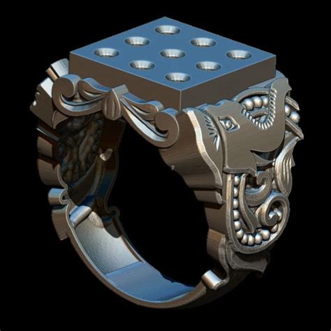 elephant-design-men-ring-3d-model