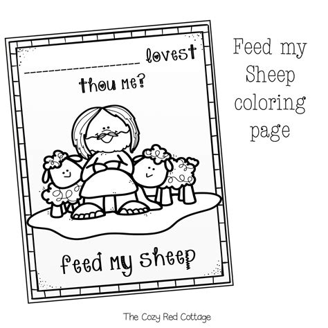 Jesus And Peter Feed My Sheep Page Coloring Pages