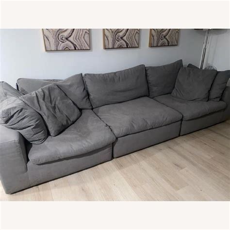 Bob's Discount Dream Cloud Modular Sofa Gray 3 Piece - AptDeco