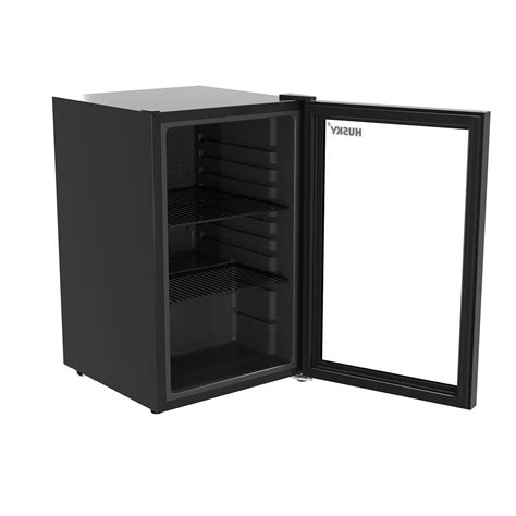 Freestanding Beverage Refrigerator // Glass Door // Black - Husky Mini ...