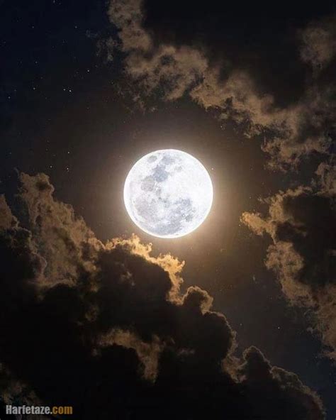 عکس ماه برای پروفایل با منظره شب و زیبا بدون متن + پروفایل و بک گراند ماه