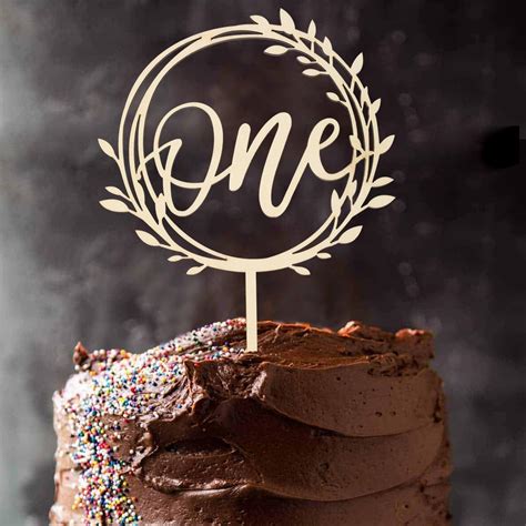 Buy First Birthday Cake Topper Set Wooden Fits Cakes, Photo on cliths ...
