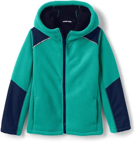 Amazon.com: Lands' End Kids' Bonded Fleece Jacket Seaglass Teal Big Kid ...