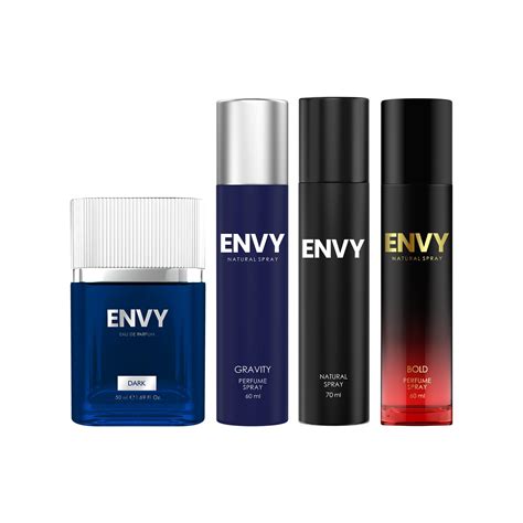 ENVY Pack of 4 Perfumes For Men (Dark 50ml + Gravity 60ml + Bold 60ml