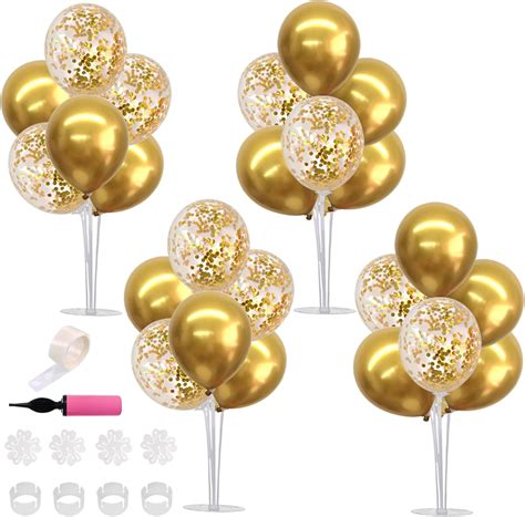 TONIFUL 4 Set Gold Balloon Centerpieces for Table, India | Ubuy