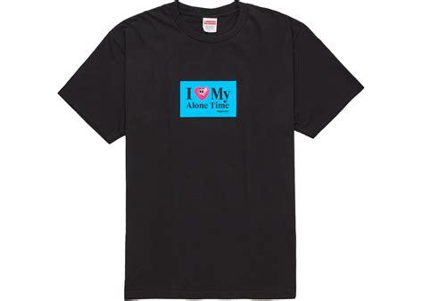 SUPREME ALONE TIME TEE BLACK MEN'S