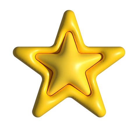 realistic 3D star shapes on transparent background 14467222 PNG