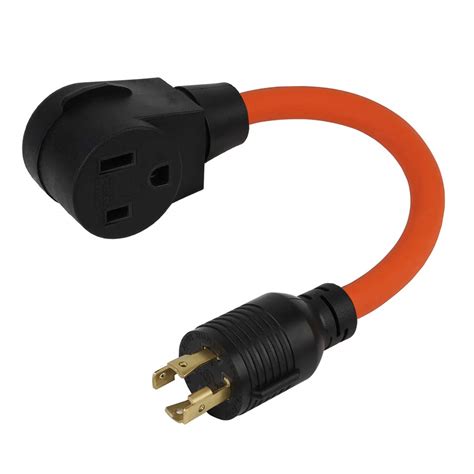 Acbroad 50CM(1.5FT) Nema L14-30P to 6-50R Heavy Duty # AWG10 STW 30 Amp ...