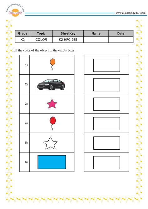 Colors Worksheets Kindergarten 的图像结果