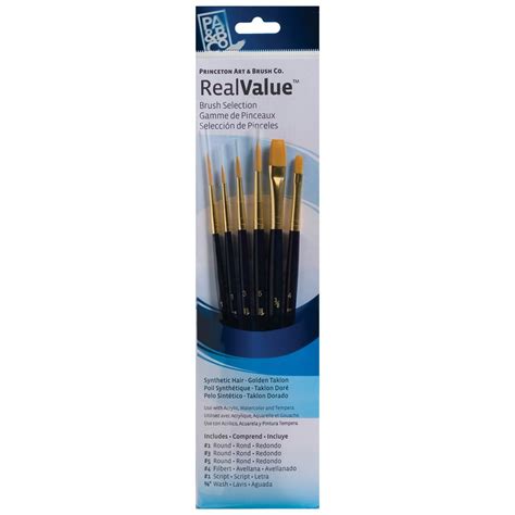 Princeton Real Value Brush Set - Synthetic Hair - Golden Taklon | Art ...