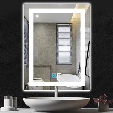 Pexfix 47x 32 Lighted Bathroom Mirror Led Wall Mounted Mirror ...