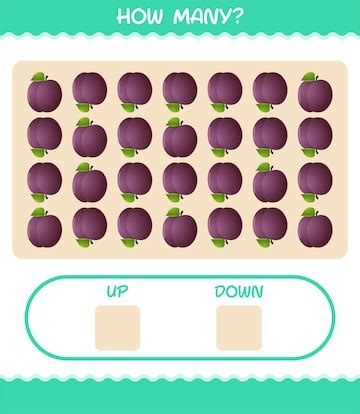 How many cartoon plum. counting game. educational game for pre shool ...