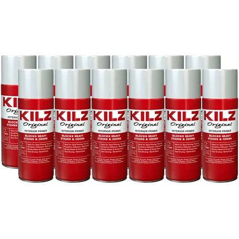 12-Pack of 13 Oz Kilz 10004 White Original Aerosol Interior Primer ...