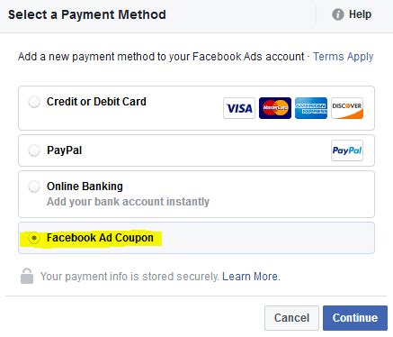 Image result for Facebook Ad Coupon Code