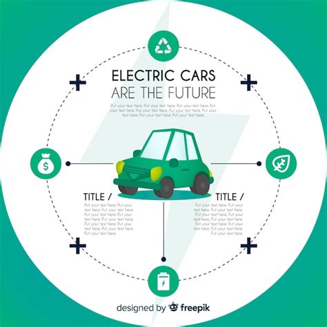 Elektrische auto infographic | Gratis Vector