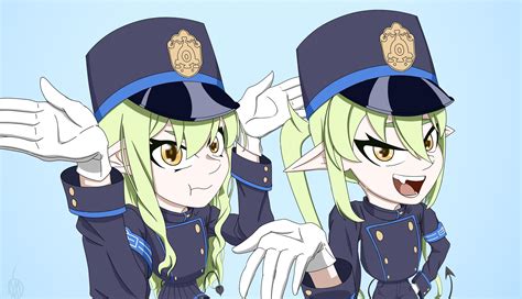 Highlander Twins striking the pose : r/BlueArchive