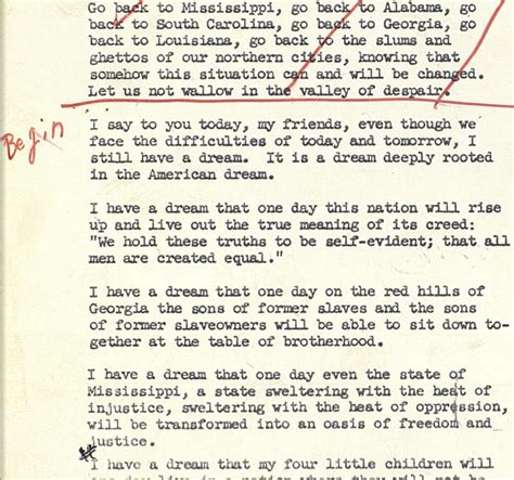 Actual Draft of the “I Have a Dream” Speech » BagOfNothing.com