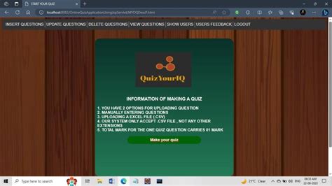 Source Code for Quiz Project JSP 的图像结果