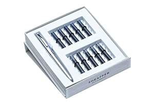 Sheaffer 9472 Sagaris Medium Fountain Pen – Chrome And 10 Cartridges ...