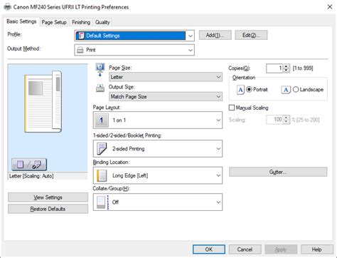 Image result for Device Settings Menu Printer