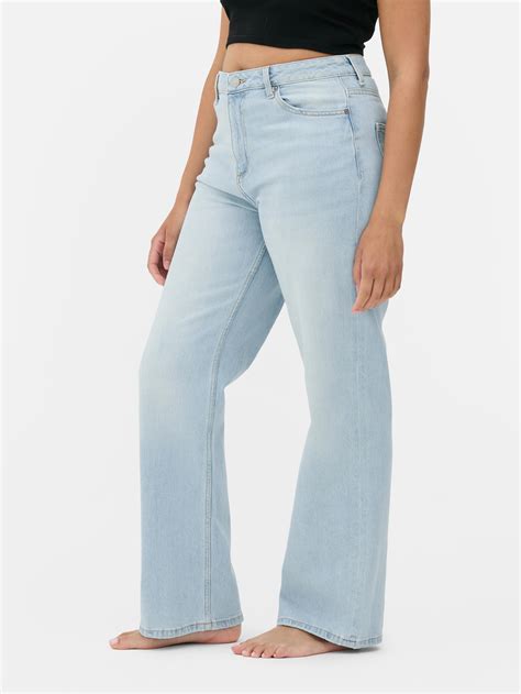 Women's Light Blue High-Waisted Straight-Leg Jeans | Primark