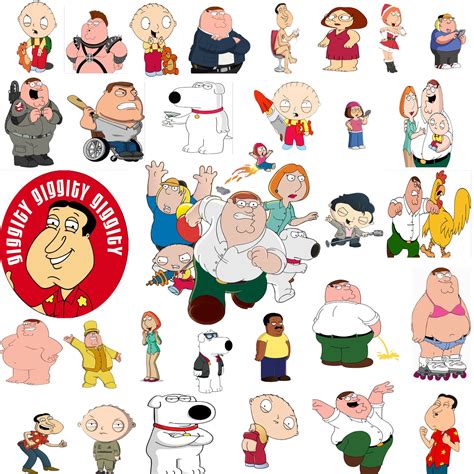 Family Guy SVG-PNG Layered Mega Bundle,all Caracters Family Guy Svg-png ...