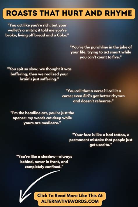 Best 13 45+ Roasts That Hurt And Rhyme: Guide to Savage Burns! - Artofit