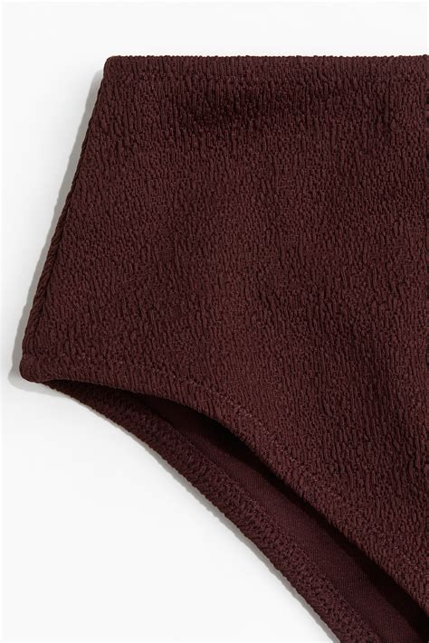 Women's Burgundy High Waist Cheeky Bikini bottoms | H&M IN