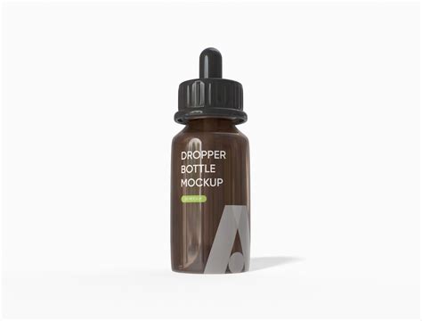 Free 3D Glass Amber Bottle Mockup - Online Design