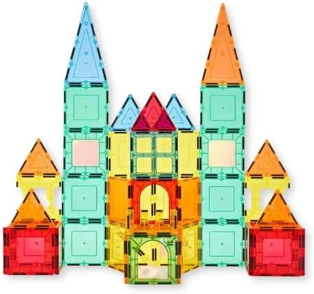 BUYBOXEE Magplay Magnetic Tiles with Storage Box and Backpack, STEM ...