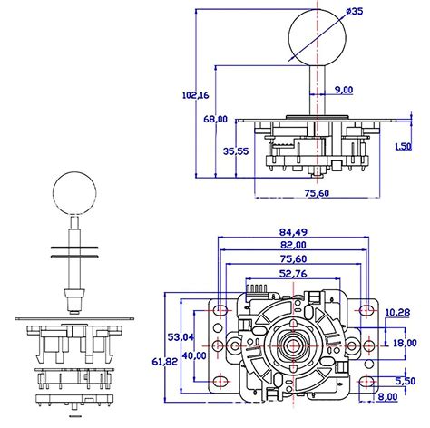 Buy SPYMINNPOO Arcade Joystick Gamepad DIY Joystick Arcade Game ...